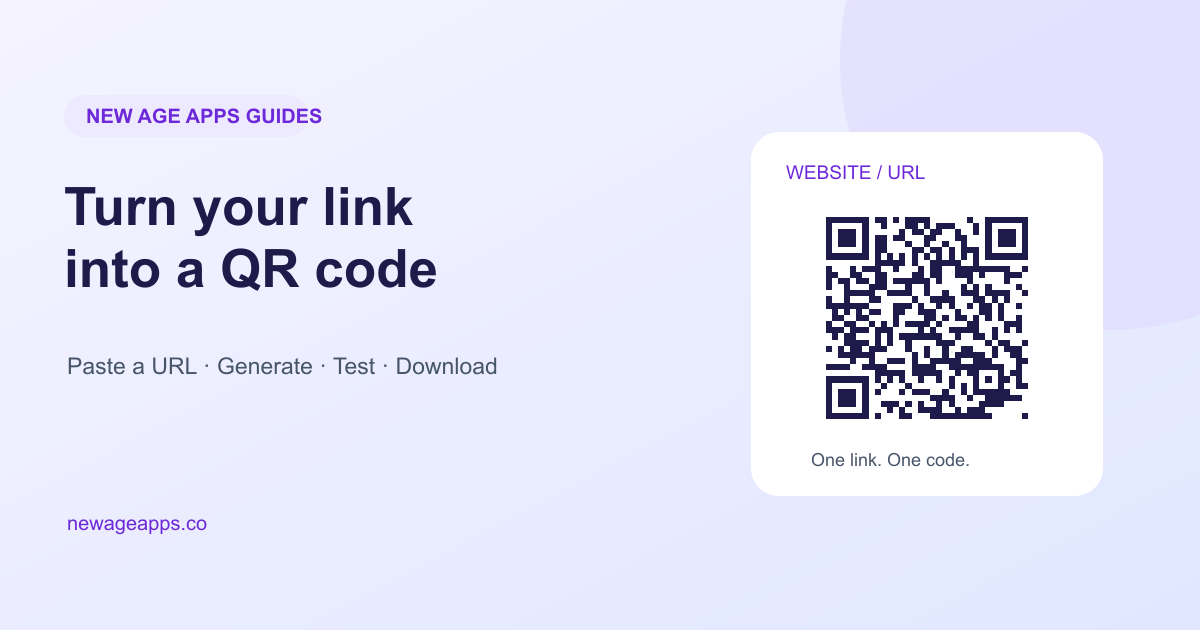 creating a QR code for a website URL step by step